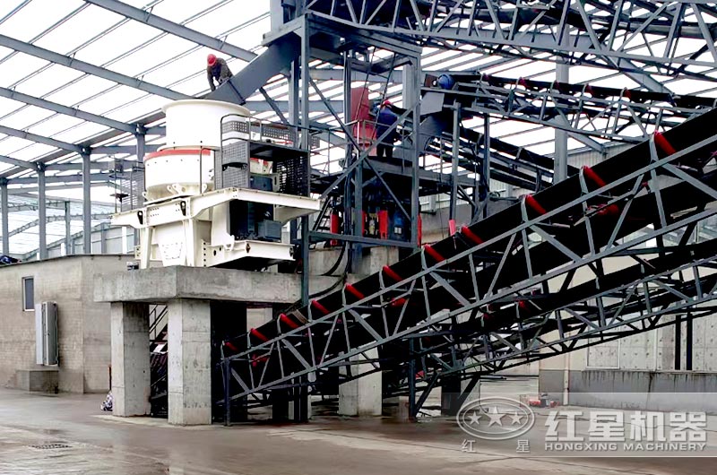 立轴制砂机作业中 立轴制砂机作业中