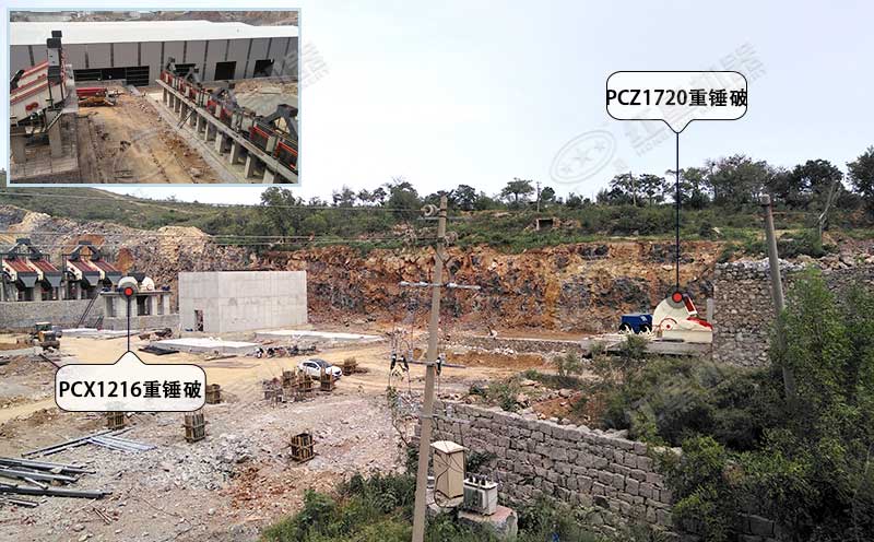 石灰岩破碎现场 石灰岩破碎现场